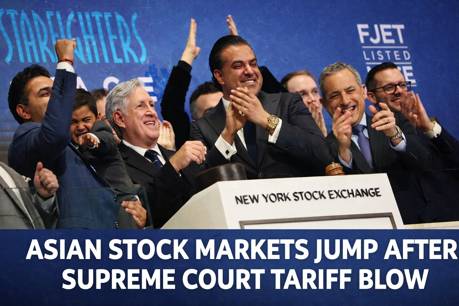 Asian stock markets take a hop after Supreme Court tariffs blow